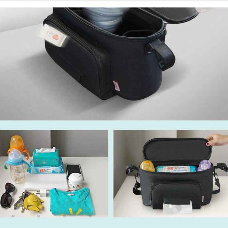 The Grab & Go Pushchair Organiser with Wipe Dispenser