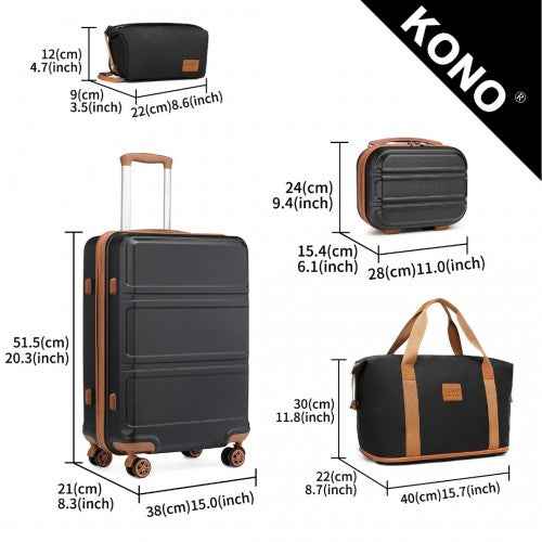 The Clever Kono Matching Luggage Collection – 3 or 6-Piece Set