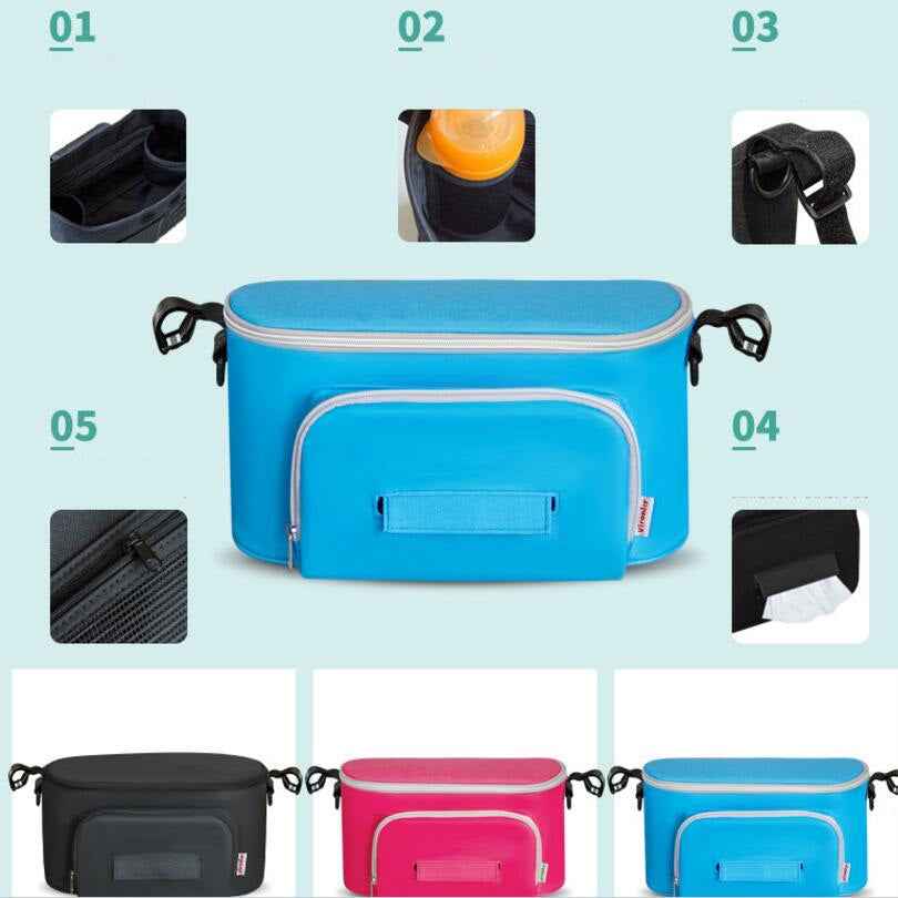 The Grab & Go Pushchair Organiser with Wipe Dispenser