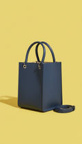 Cube Tote in Graphite Blue