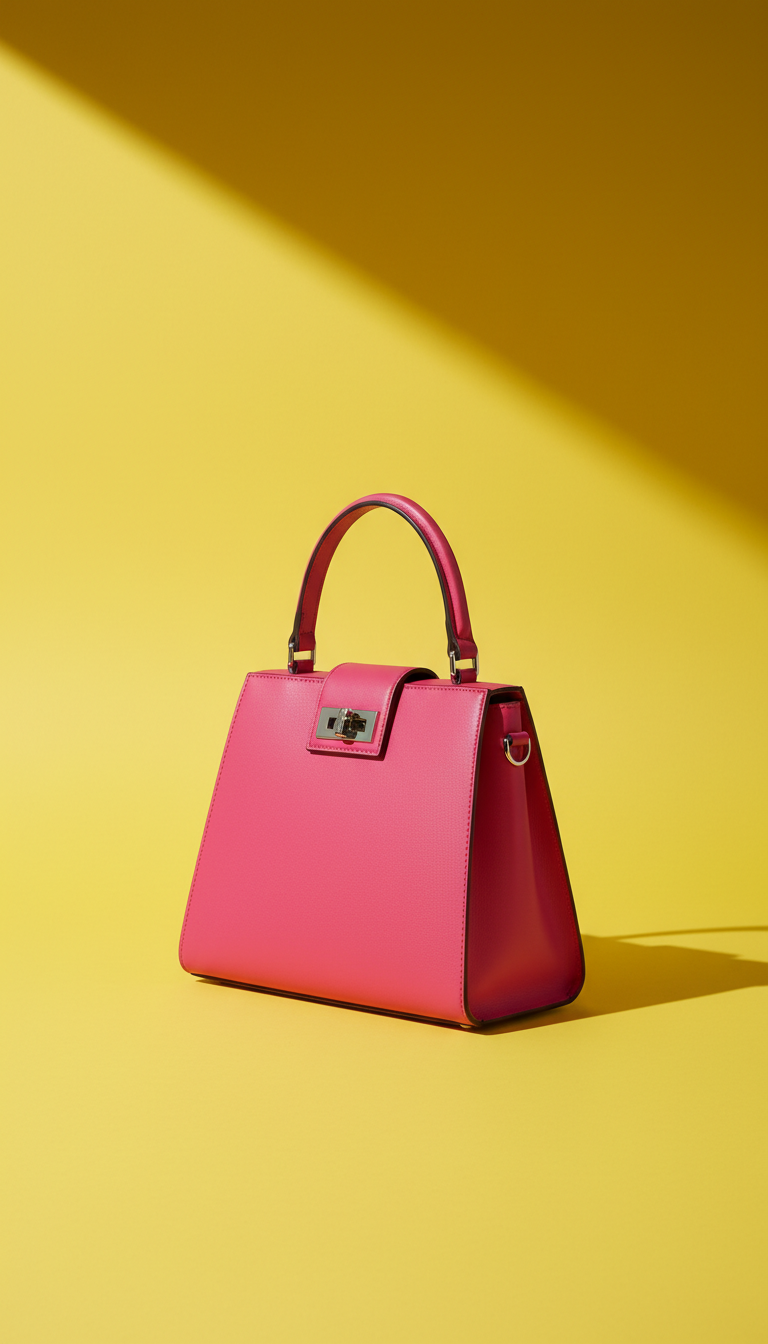 Trapeze Bag in Punch Pink