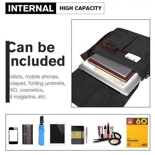 Kono Clever RFID-Protected Canvas Crossbody Bag