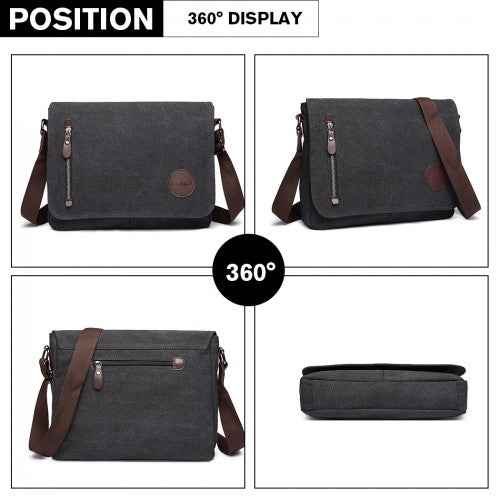 Kono Clever RFID-Protected Canvas Crossbody Bag