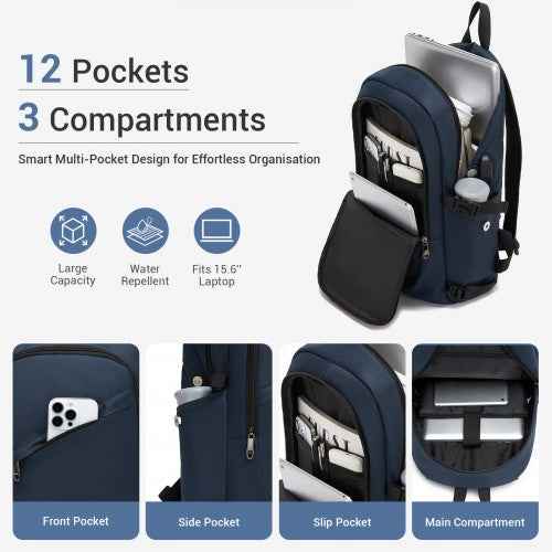 The Clever Secure-Charge Laptop Backpack