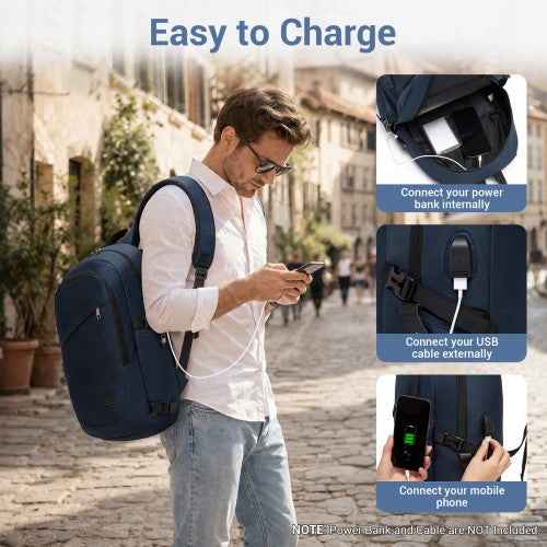 The Clever Secure-Charge Laptop Backpack
