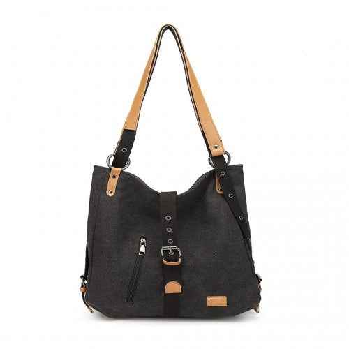 The Clever Kono 2-in-1 Canvas Backpack & Shoulder Bag