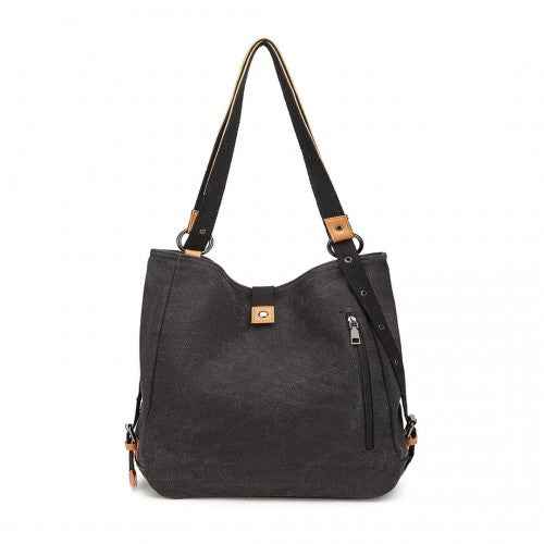 The Clever Kono 2-in-1 Canvas Backpack & Shoulder Bag