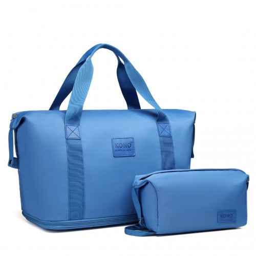 The Clever Kono Expandable Travel Duffle Set with Matching Pouch