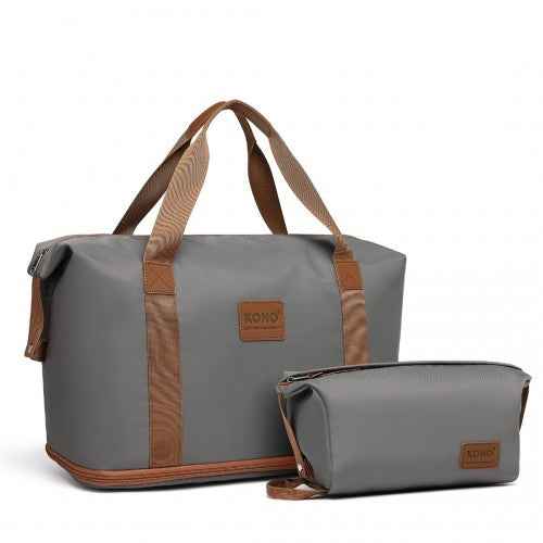 The Clever Kono Expandable Travel Duffle Set with Matching Pouch