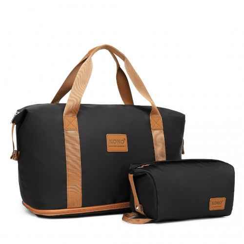The Clever Kono Expandable Travel Duffle Set with Matching Pouch