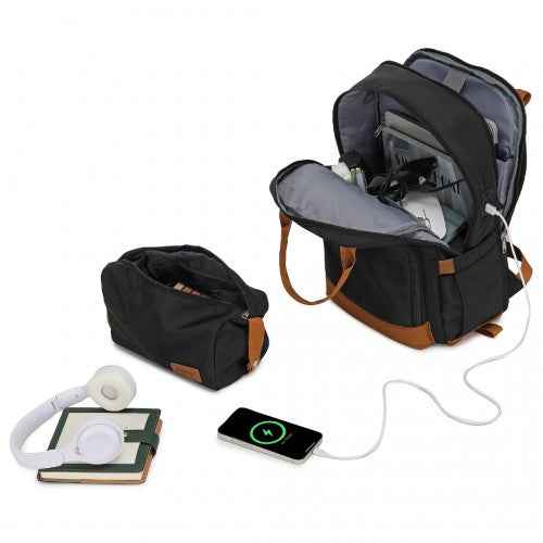 The Clever Charge & Go Laptop Backpack + Organiser Pouch