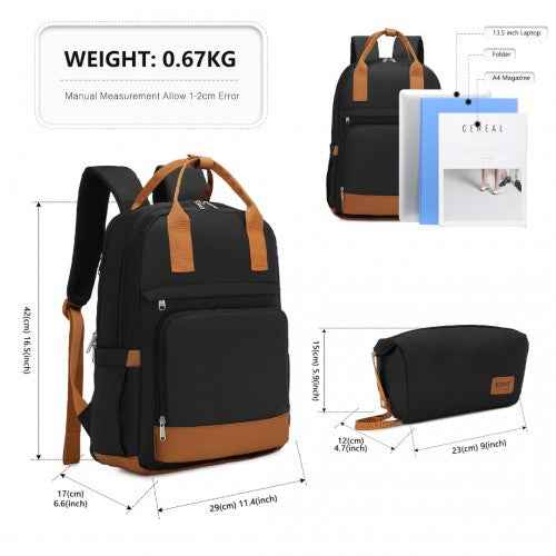 The Clever Charge & Go Laptop Backpack + Organiser Pouch