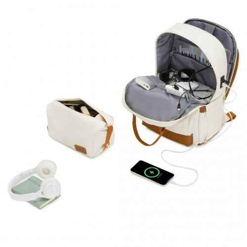 The Clever Charge & Go Laptop Backpack + Organiser Pouch