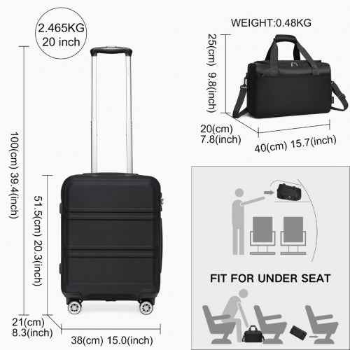 The Clever Kono 2-Piece Cabin Luggage Set