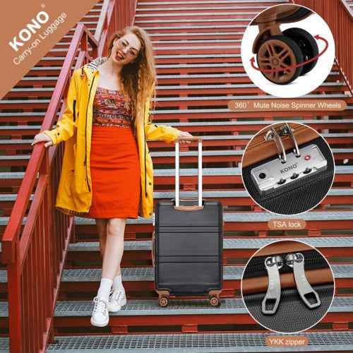 The Clever Kono Matching Luggage Collection – 3 or 6-Piece Set