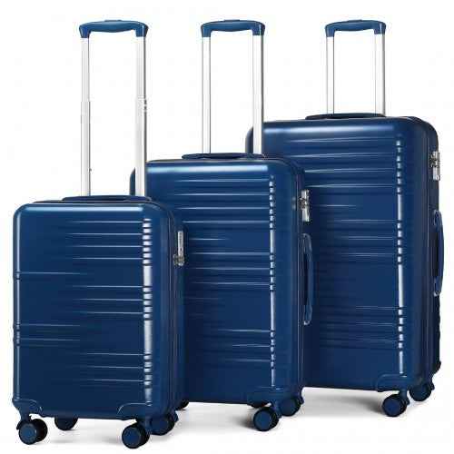 British Traveller Scratch-Resistant Suitcase – Individual or 3-Piece Set