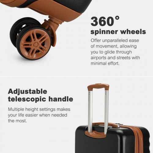 The Clever Kono Hard Shell Spinner Suitcase – Individual or 3-Piece Set