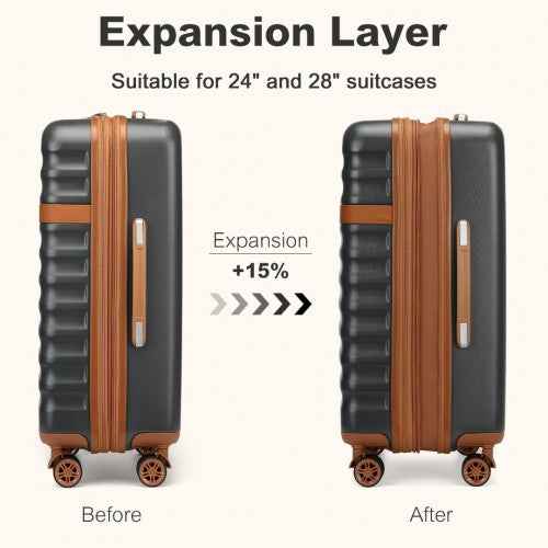 The Clever Kono Hard Shell Spinner Suitcase – Individual or 3-Piece Set