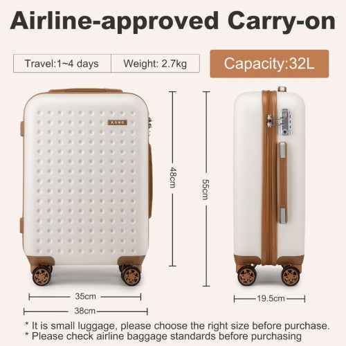 The Clever Kono Polka Dot Hard Shell Luggage – Individual or Complete Set