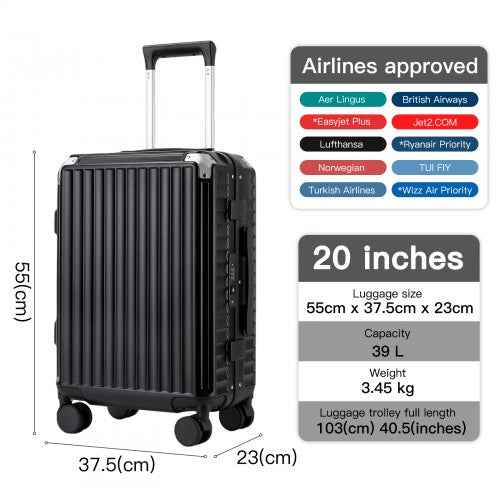 The Clever Kono Zipperless Smart Suitcase – Individual or 3-Piece Set