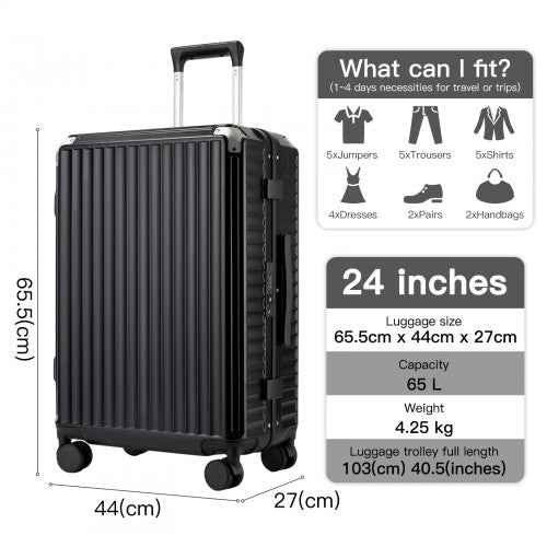 The Clever Kono Zipperless Smart Suitcase – Individual or 3-Piece Set