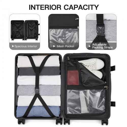 The Clever Kono Zipperless Smart Suitcase – Individual or 3-Piece Set