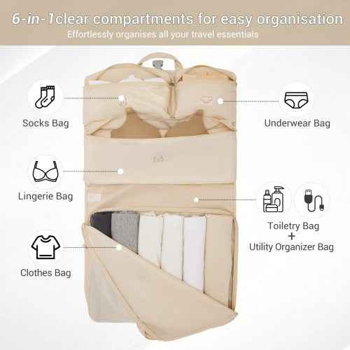 The Clever Kono 6-in-1 Hanging Travel Organiser
