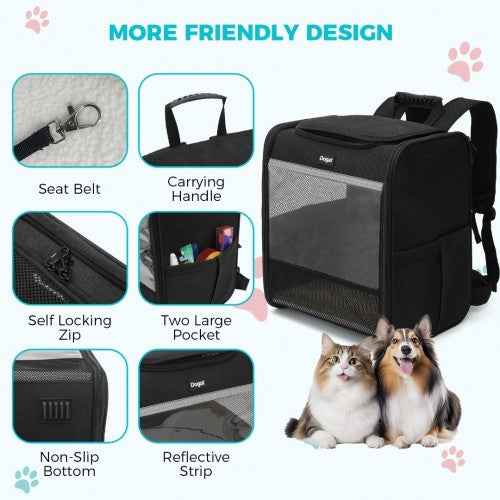 The Clever Lightweight Fold-Flat Pet Backpack