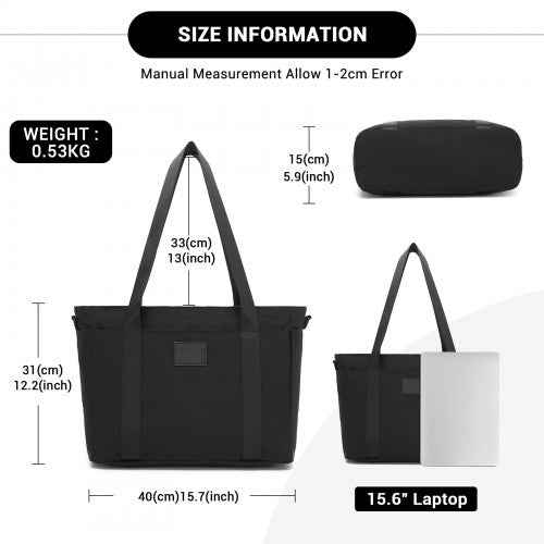 The Clever Kono Large Travel Laptop Tote