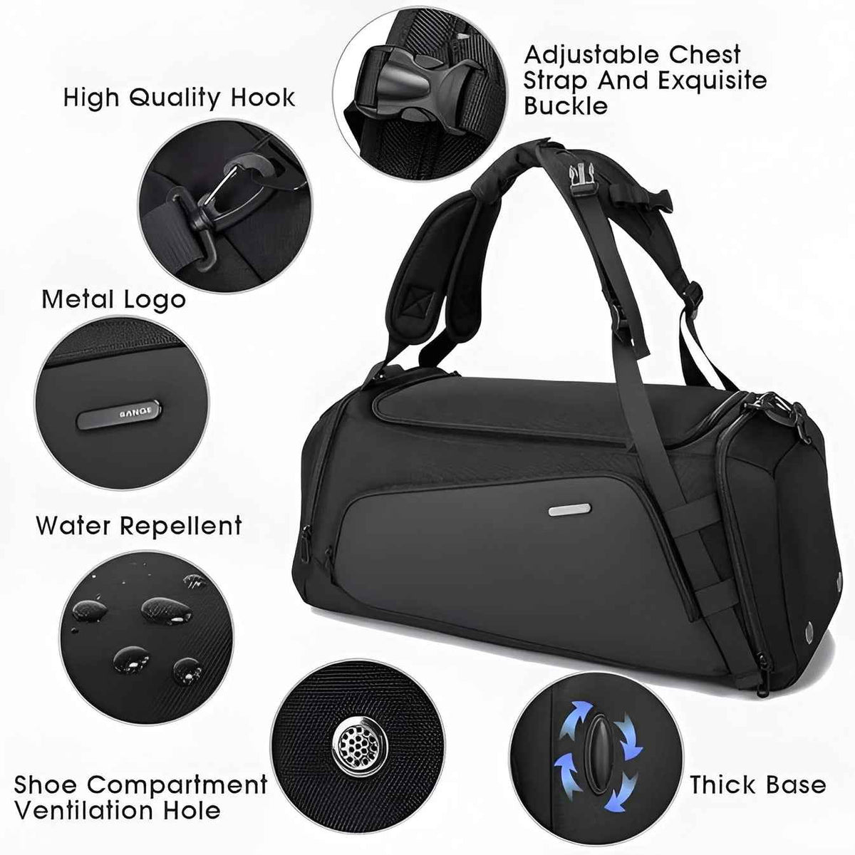 Bange 40L Waterproof Travel Duffle Bag