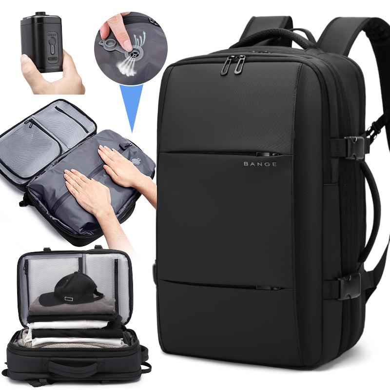 Bange One-Click Vacuum Compression Travel Backpack